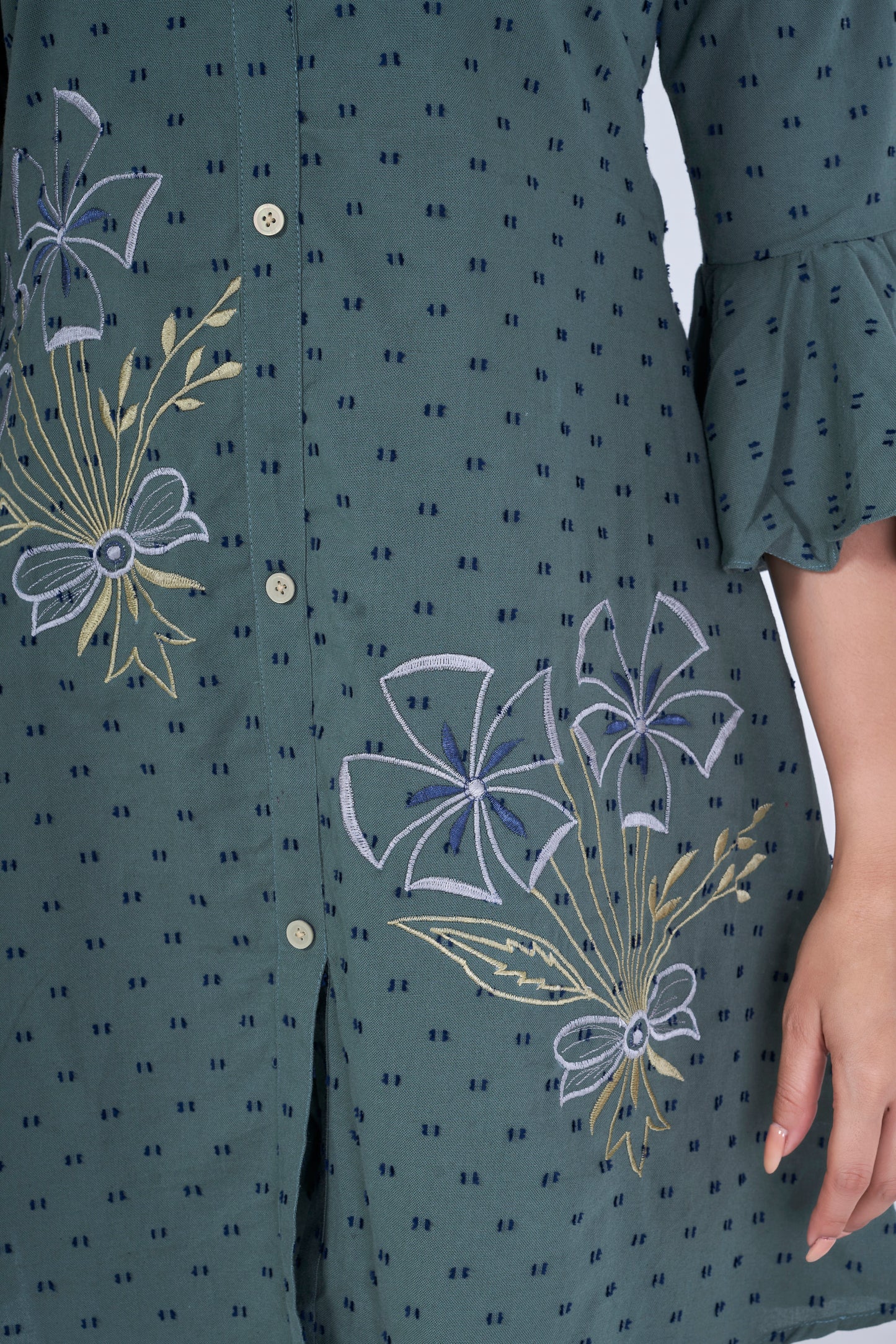 OLIVE GREEN COTTON CO-ORD SET