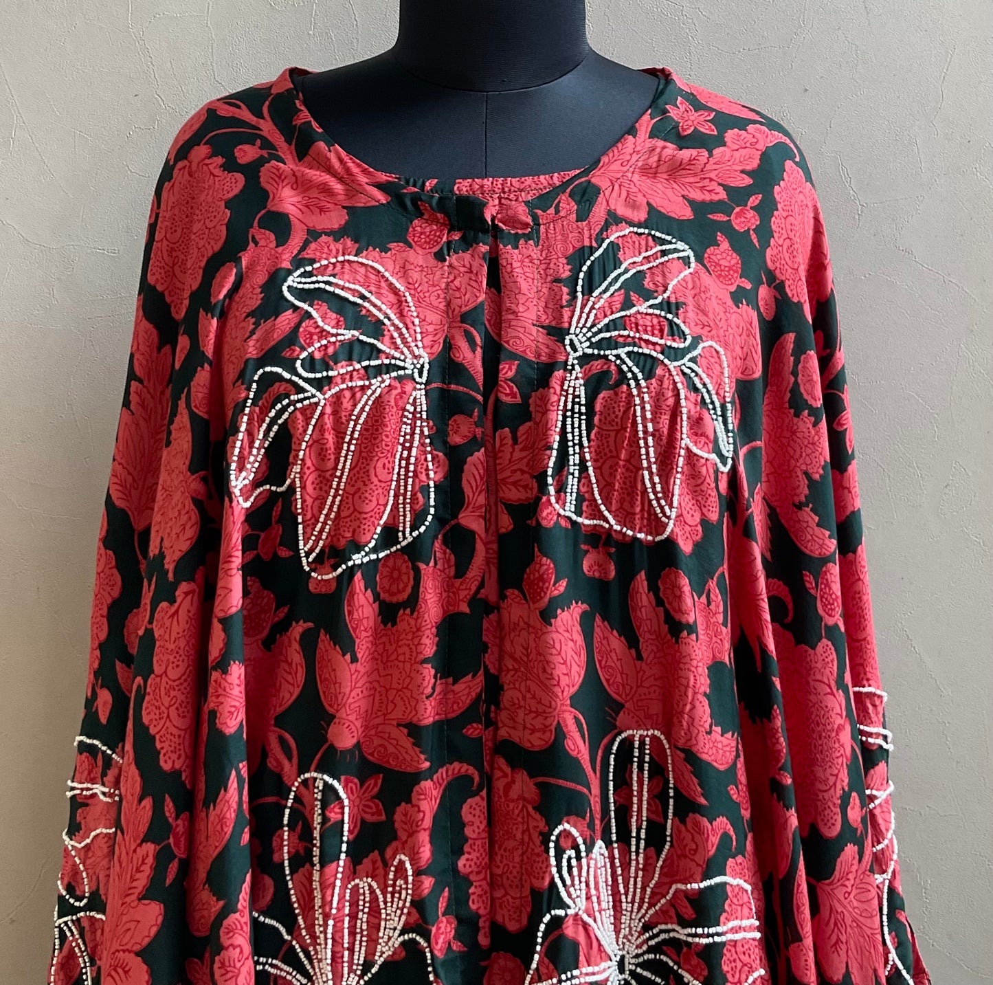 RUST BEADS DETAILING COORD SET WITH JACKET