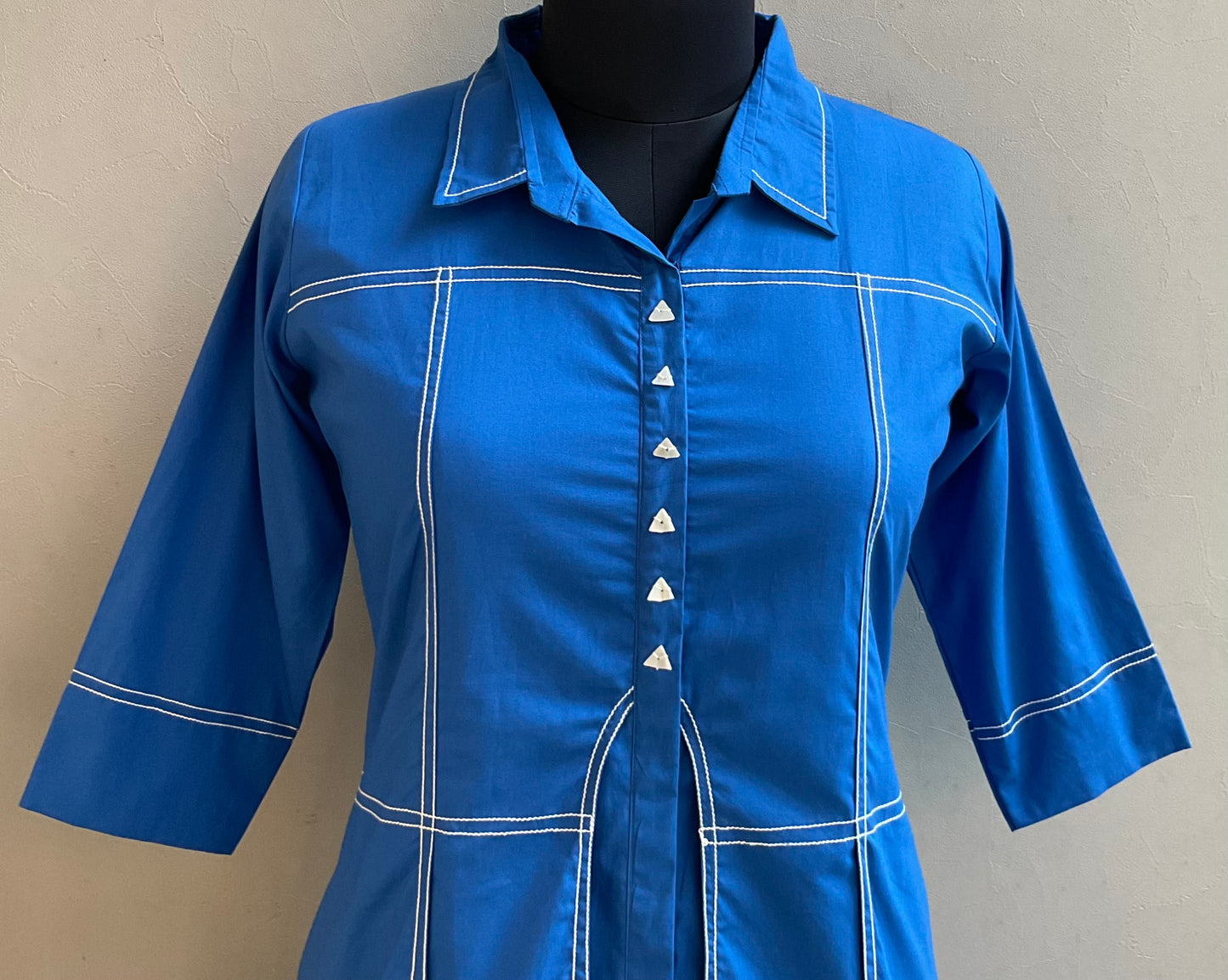 BLUE ANCHORED ALINE DRESS