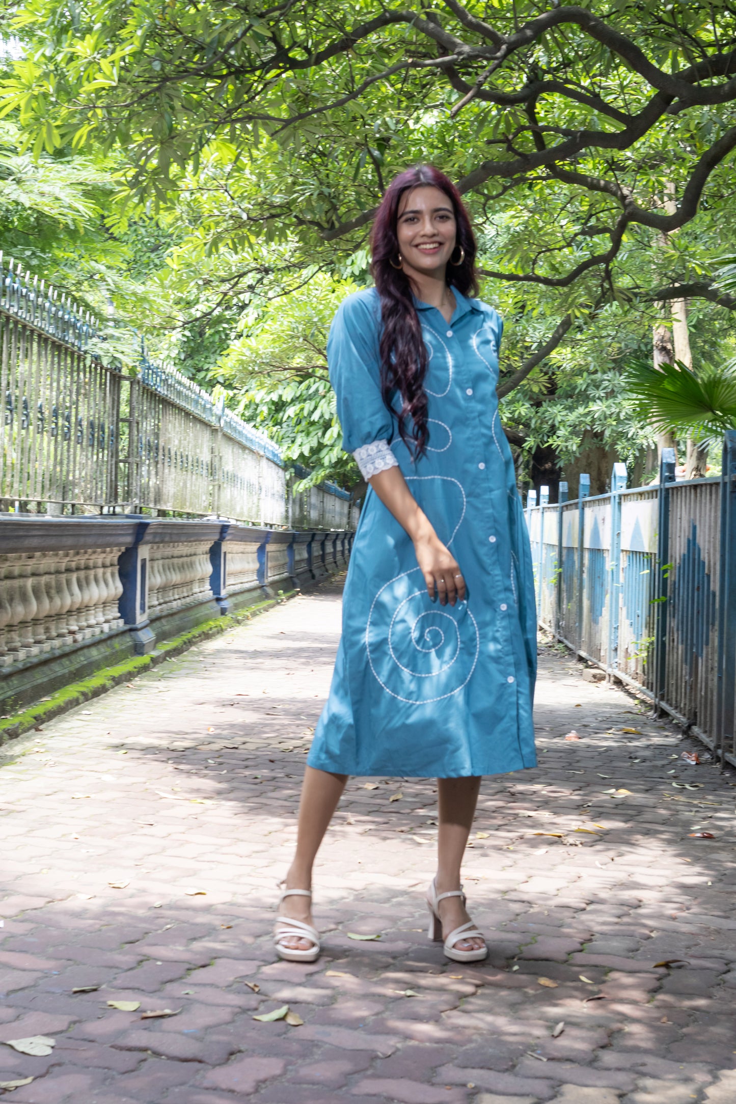 TEAL KATH ALINE DRESS