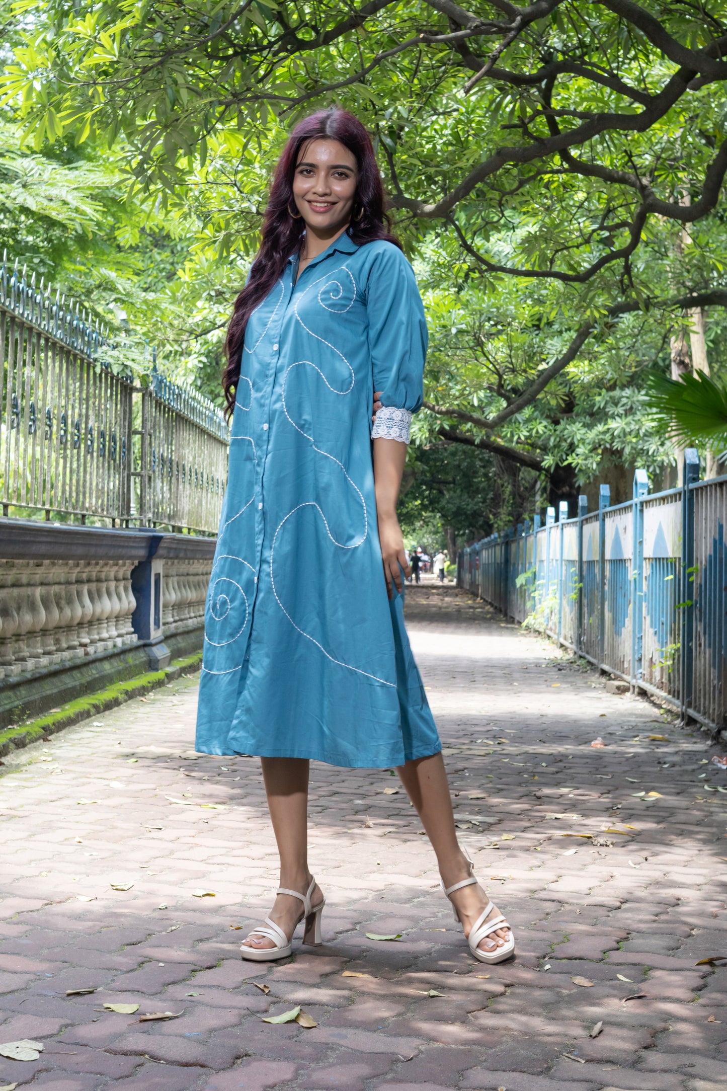 TEAL KATH ALINE DRESS