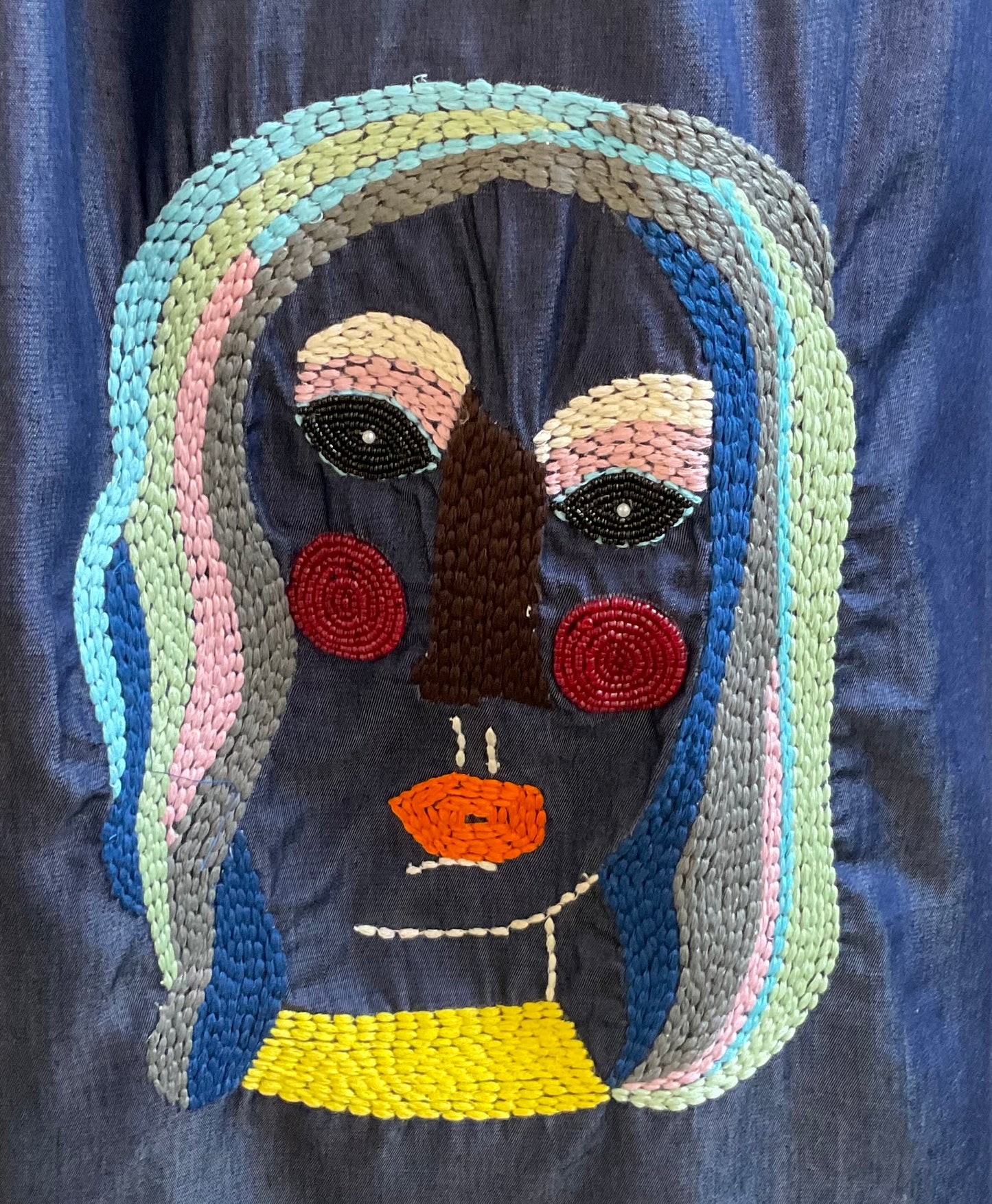 DENIM FANCY ART ALINE DRESS