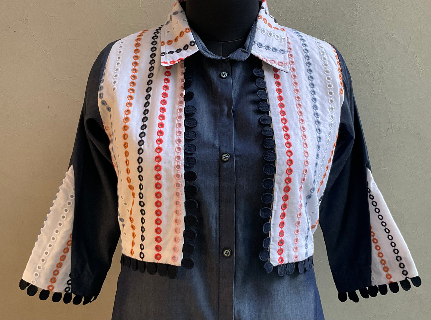 DENIM WITH HAKOBA CO-ORD SET