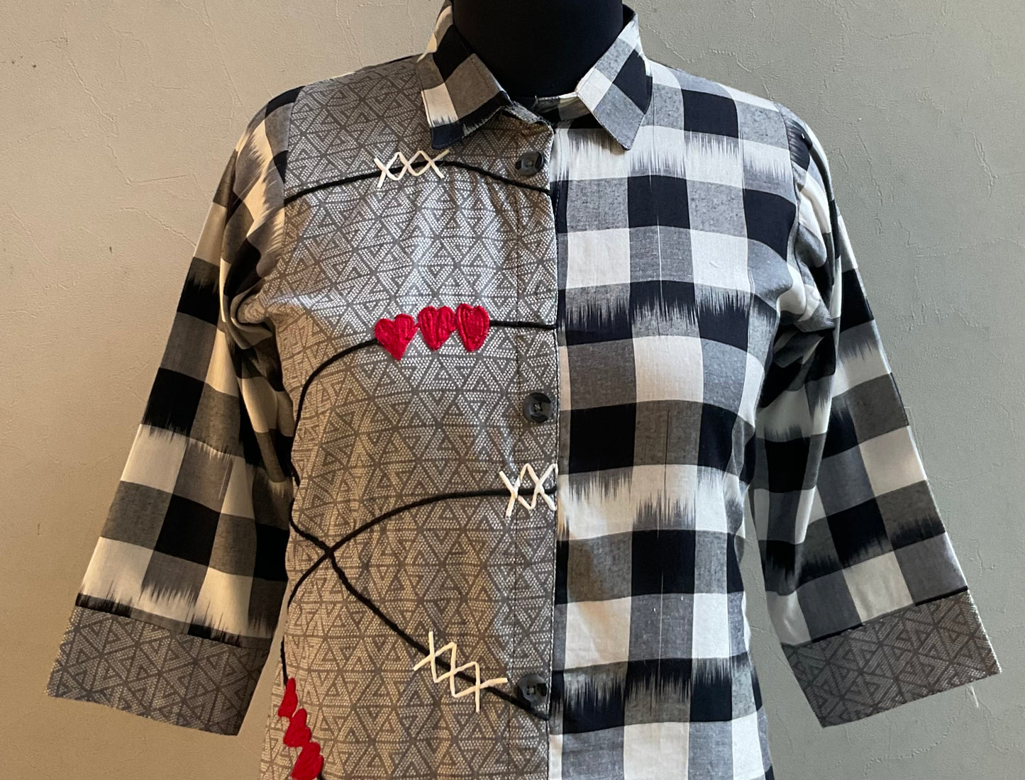 BLACK AND WHITE CHECKS CO-ORD SET