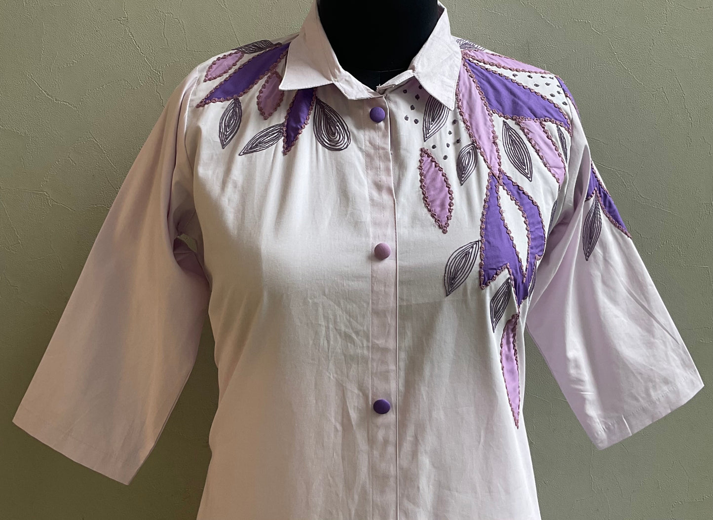 LIGHT PURPLE APPLIQUE & THREAD EMBROIDERED CO-ORD SET