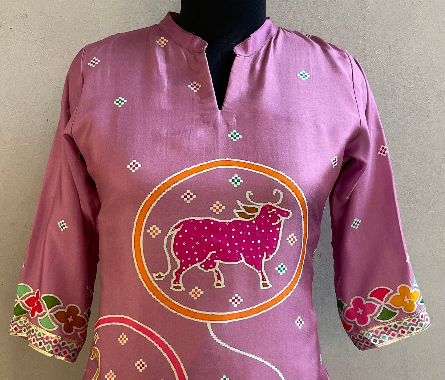 LIGHT MAUVE DIGITAL PRINTED KURTA PANT