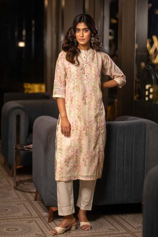 LIGHT PINK FULL HAKOBA KURTA PANT