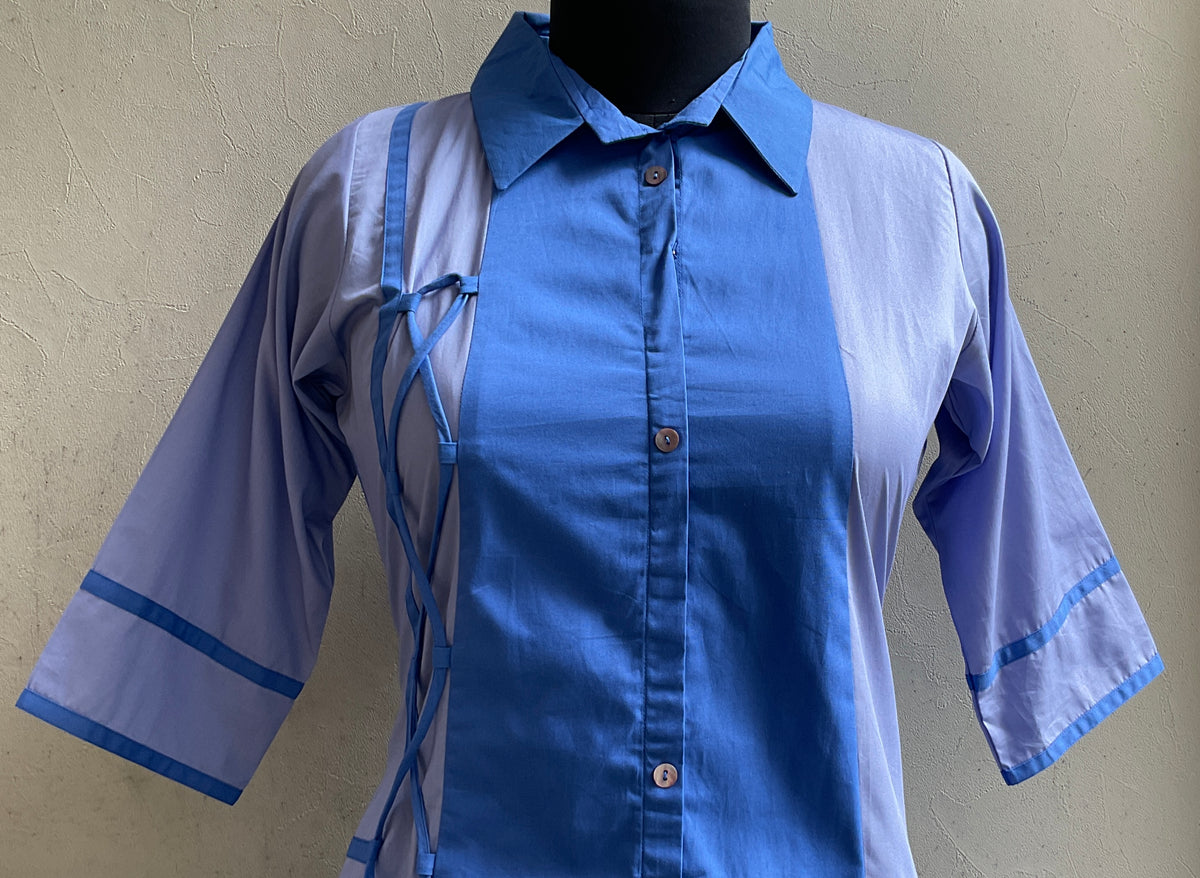BLUE DORI DETAILING ALINE DRESS