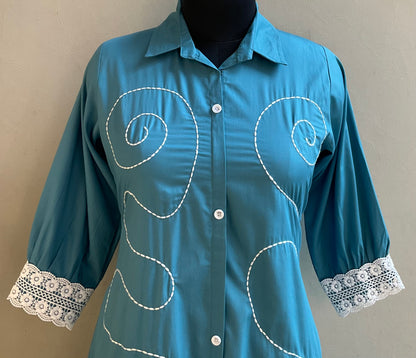 TEAL KATH ALINE DRESS