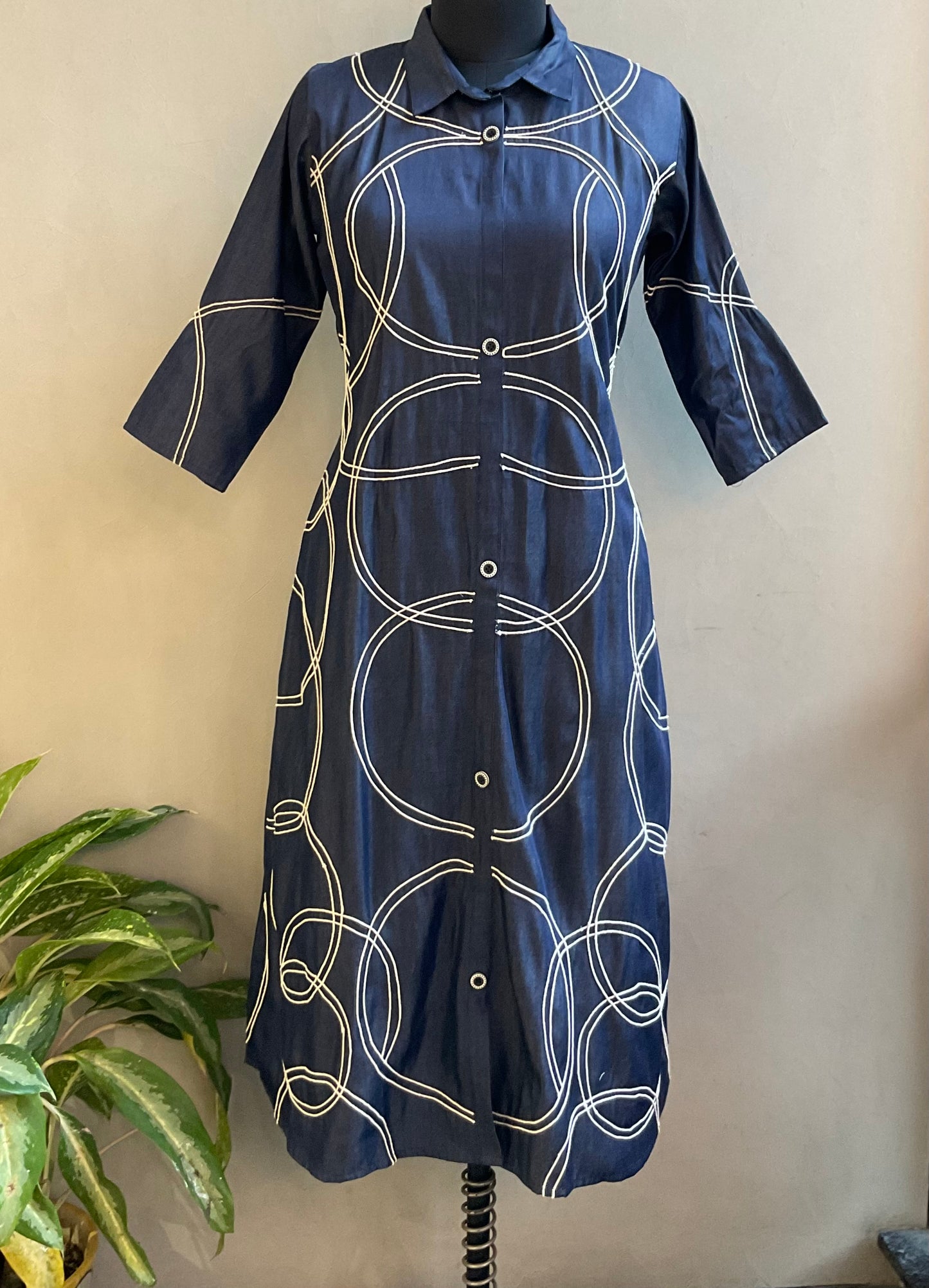 DENIM DORI WORK ALINE DRESS