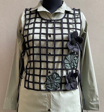 PISTA GREEN MESH JACKET COORD SET