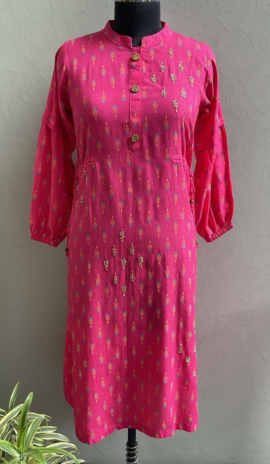 RANI CUTDANA EMBROIDERED ALINE DRESS