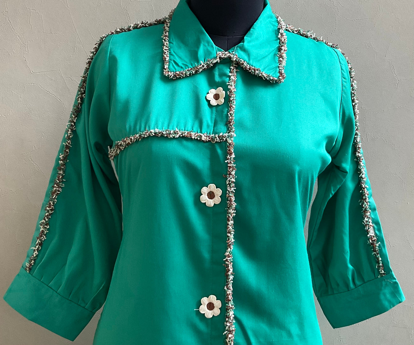 SEA GREEN CROSIA LACED ALINE DRESS