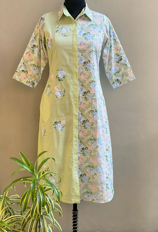 TEA GREEN DUET ALINE DRESS