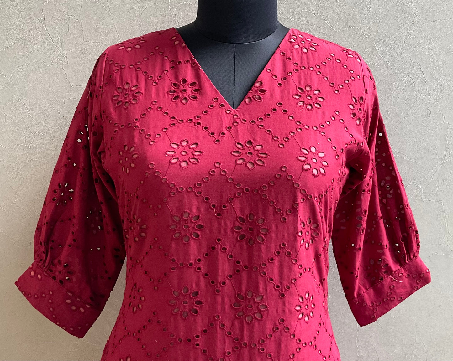 MAROON HAKOBA ALINE DRESS