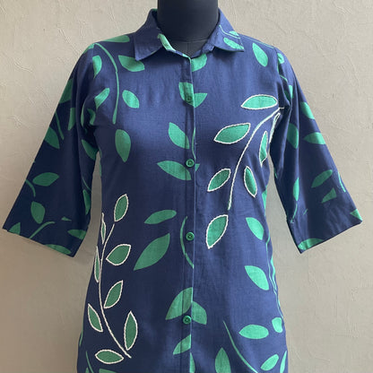 BLUE GREEN HIGHLIGHTED CO-ORD SET