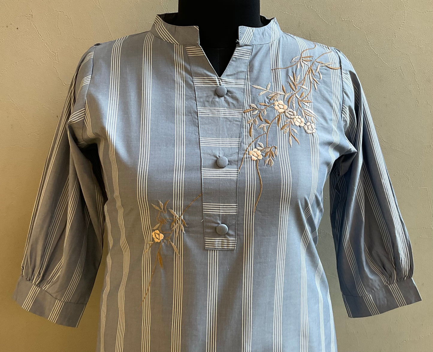 GREY THREAD EMBROIDERED COORD SET