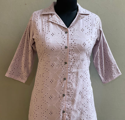 LAVENDER HAKOBA BLAZER NECK CO-ORD SET