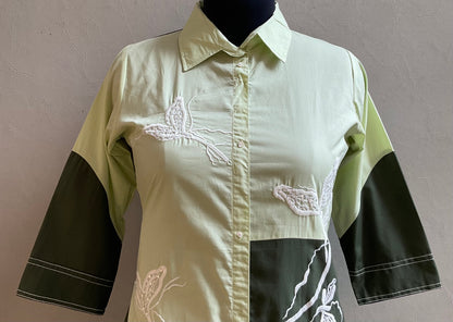 MEHENDI GREEN DUET EMBROIDERED CO-ORD SET