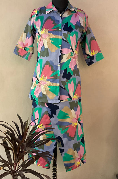 MULTI COLOR KATHA STICH COORD SET