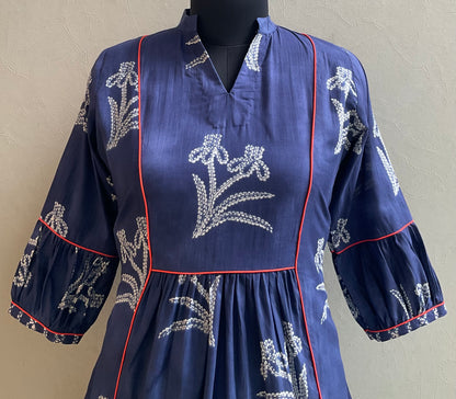 NAVY YOLK PLEATED CO-ORD SET