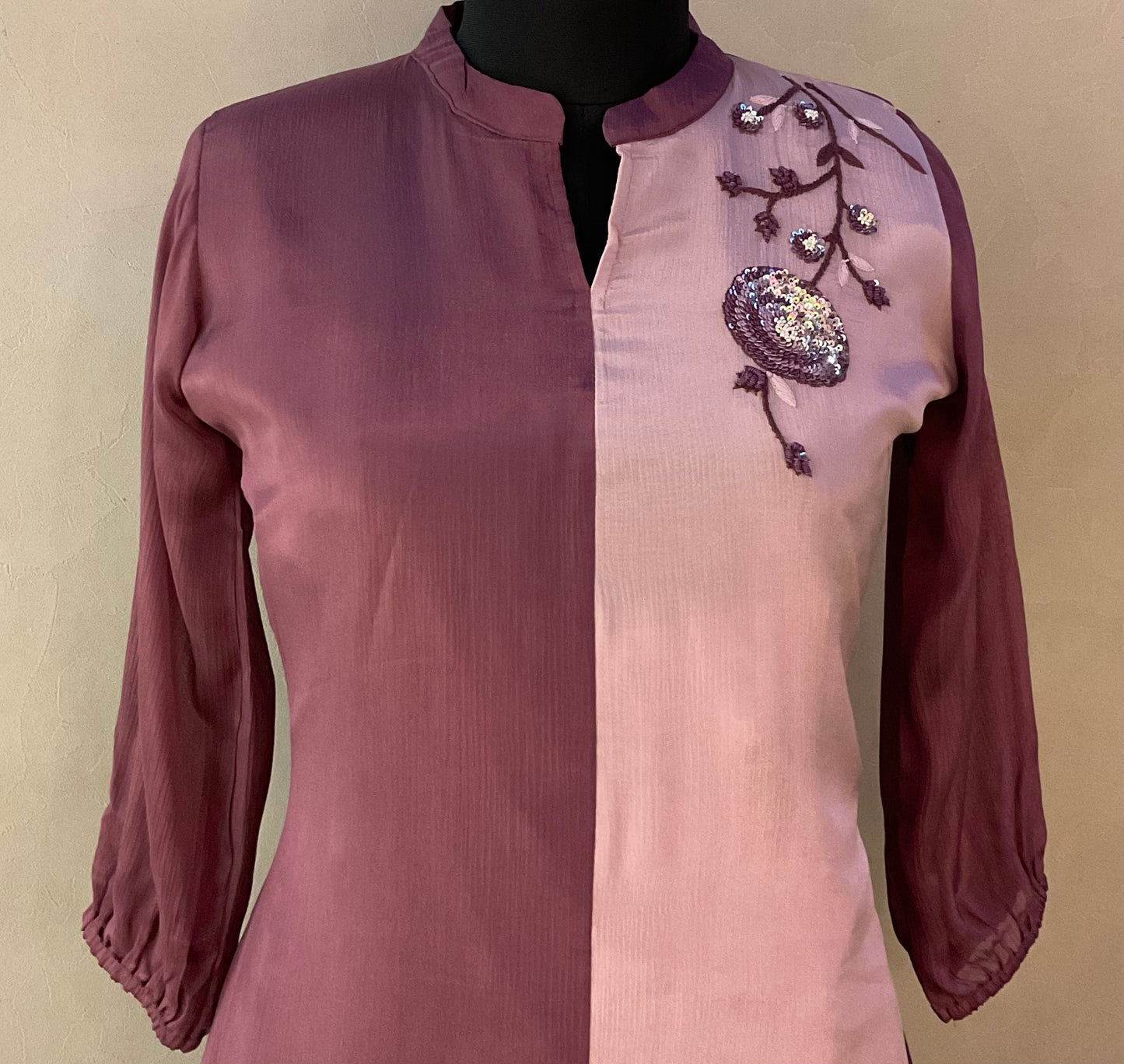 ONION PINK DUET HAND EMBROIDERED COORD SET