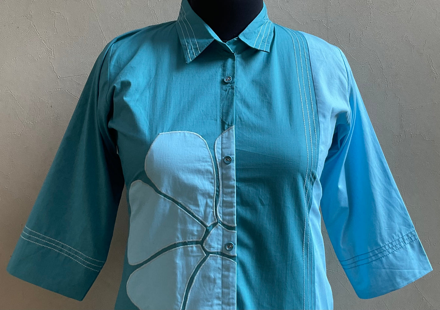 SKY BLUE APPLIQUE WORK COORD SET