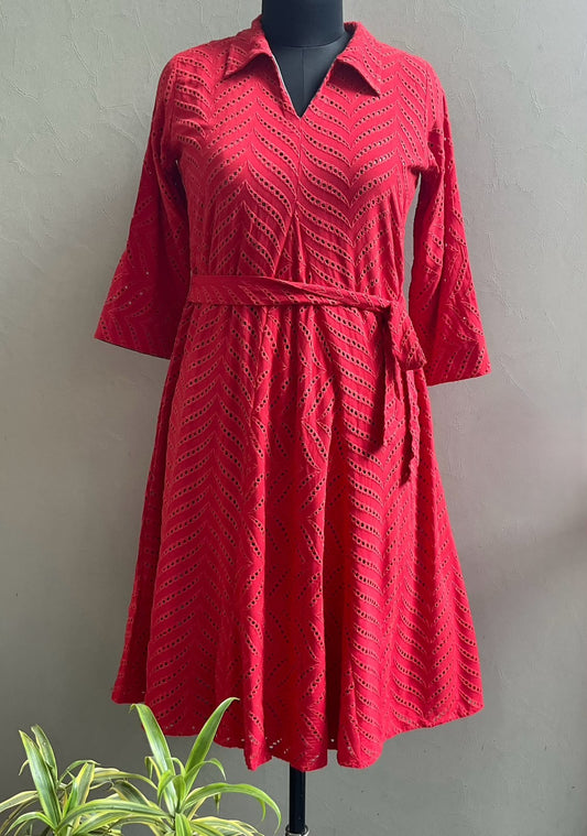 RED HAKOBA ALINE DRESS