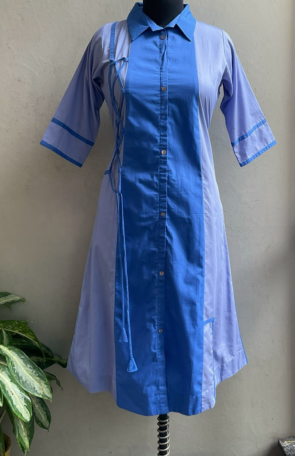 BLUE DORI DETAILING ALINE DRESS