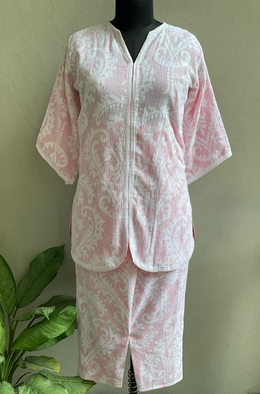 ROSE PINK BELL SLEEVES COORD SET