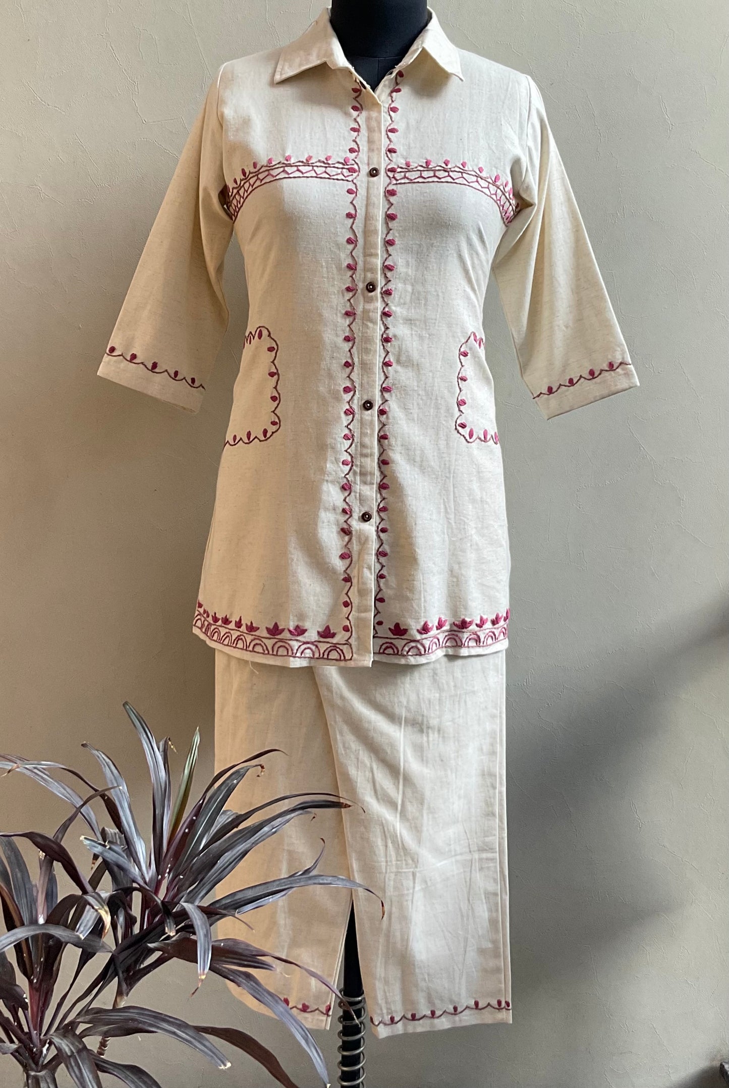 KORA HAND EMBROIDERED COORD SET
